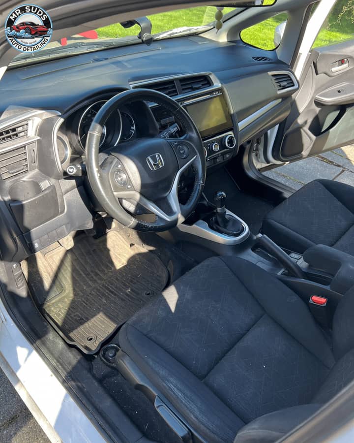Honda Fit Mobile Detailing in Victoria BC — Standard Package + Steam Interior Clean — Mr. Suds mobile detailing
